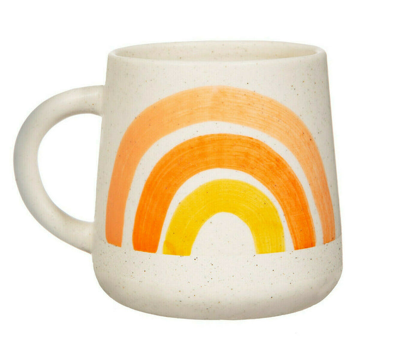 Sass & Belle Stoneware Rainbow Mug Cup Coffee Tea KItchen Hand painted Drink
