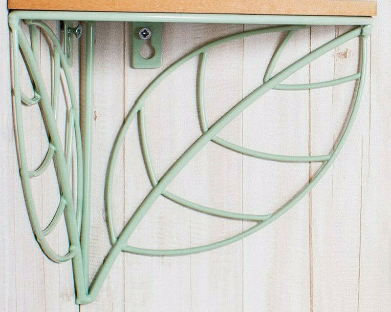 Sass & Belle Green Wall Mounted Corner Shelf Wire Rack Storage Display Decor