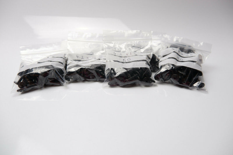 BLACK SELF DRILLING CAR INTERIOR PANEL SCREWS - SELF TAPPING ZINC