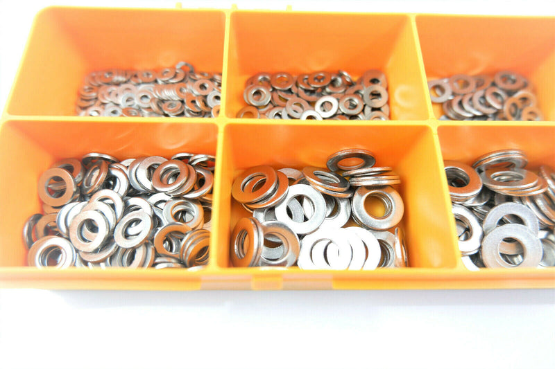 580 pcs A2 Stainless Steel form a washer kit set M3 M4 M5 M6 M8 M10 4mm 5mm 6mm