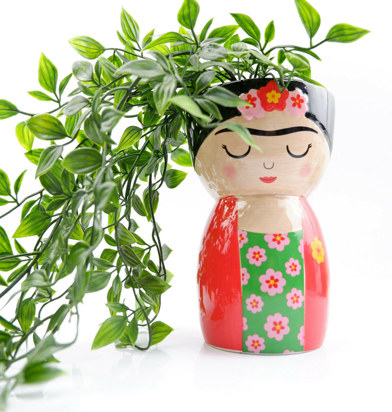 Sass & Belle Frida Kahlo Body Shaped Flower Vase Planter Mexican Decor Gift