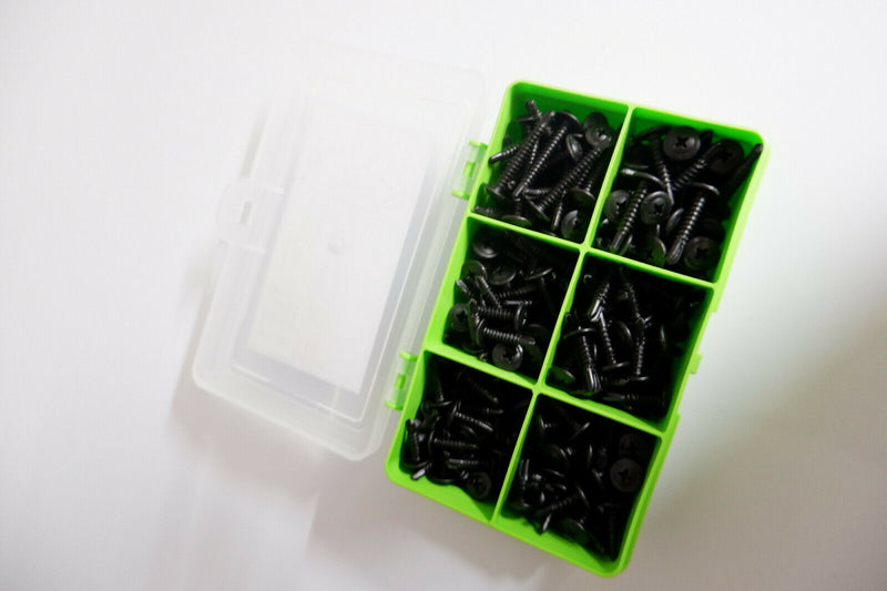 BLACK SELF DRILLING CAR INTERIOR PANEL SCREWS - SELF TAPPING ZINC