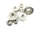 M3 M4 M6 M8 M10 Flanged Nuts Stainless Steel Hex Flange Nut Serrated A2
