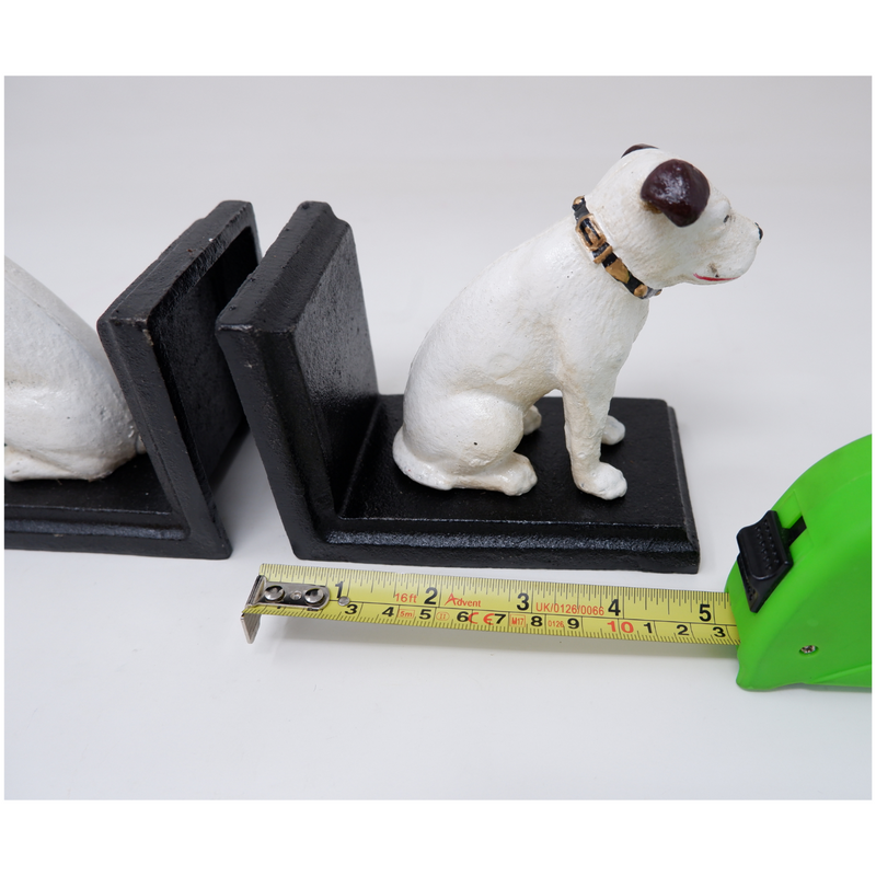 Cast Iron HMV Nipper Dog Bookends Ornament Terrier Figurine Books Cds Vinyls Lps