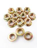 Metric Fine M10 x 1.25 Zinc Hexagon All Metal Manifold Flange Tri Lock Nuts 10.9
