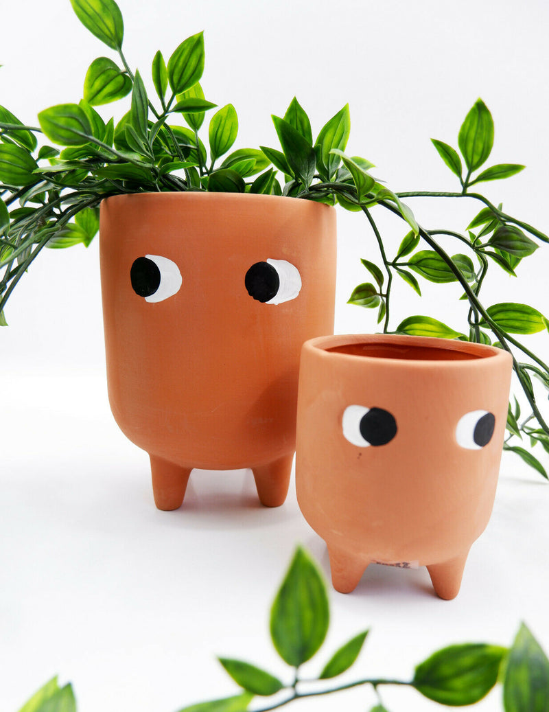 Sass & Belle Leggy Terracotta Planter & Little Leggy Terracotta Planter Set Gift