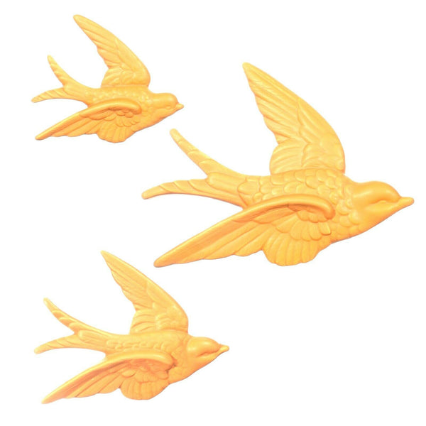 Sass & Belle Ceramic Terracotta Swallow Wall Decorations Set of 3