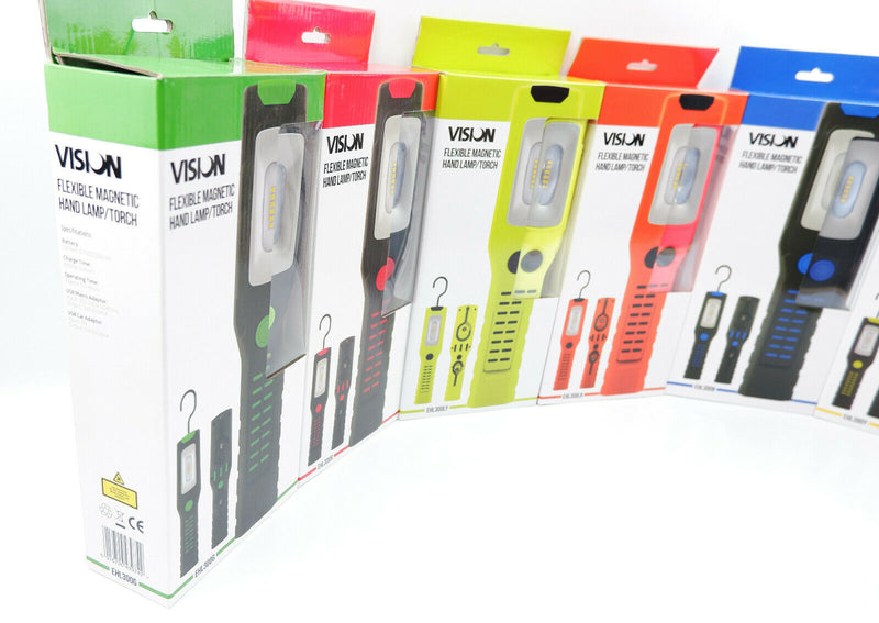Vision Flexible Magnetic Rechargable Compact Hand Lamp and UV Torch USB Charger