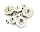 M3 M4 M6 M8 M10 Flanged Nuts Stainless Steel Hex Flange Nut Serrated A2