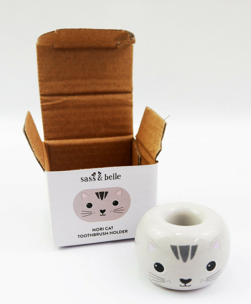 1 Cute Cat or Panda Porcelain Toothbrush Stand Holder Bathroom Pen Razor Holder