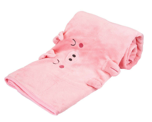 Oink The Piglet Pig Farm Baby Blanket Soft & Cute Cuddly Nursery Bed Gift