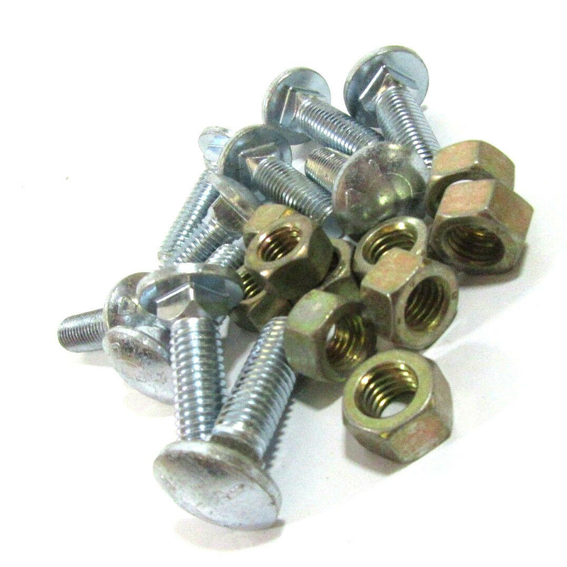 1/2 UNC x 1 1/2 Cup Square Bolts Bright Zinc with Hex Nuts Old type Pack of 10