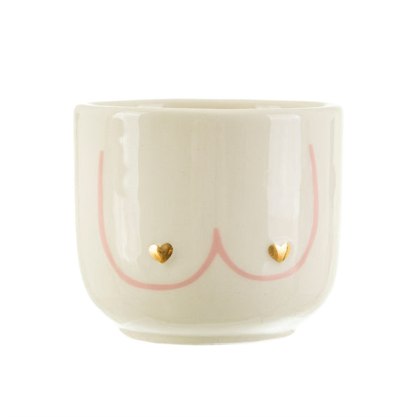 Sass & Belle Mini Girl Power Boobies Ceramic Planter