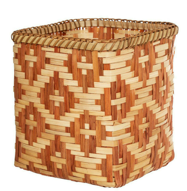 Sass & Belle Terracotta Geo Bamboo Basket Storage Toys Living Room Bedroom Decor