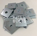 M12 x 50mm x 50mm x 3mm THICK SQUARE PLATE WASHERS ZINC PLATED