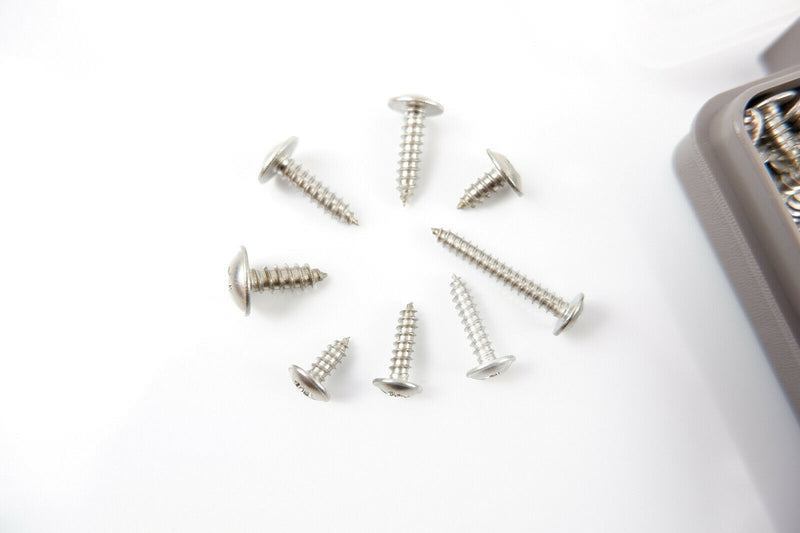 Box of 400 Assorted Flange Pozi Pan Self Tapping Screws. A2-70 Stainless Steel