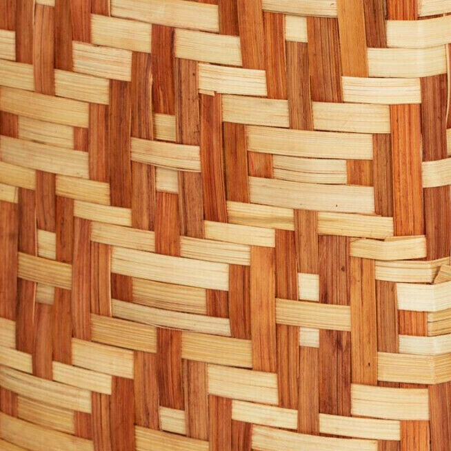 Sass & Belle Terracotta Geo Bamboo Basket Storage Toys Living Room Bedroom Decor