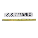 Cast Iron S. S. Titanic Black and White Hand Painted Metal Wall Sign Plaque Ship