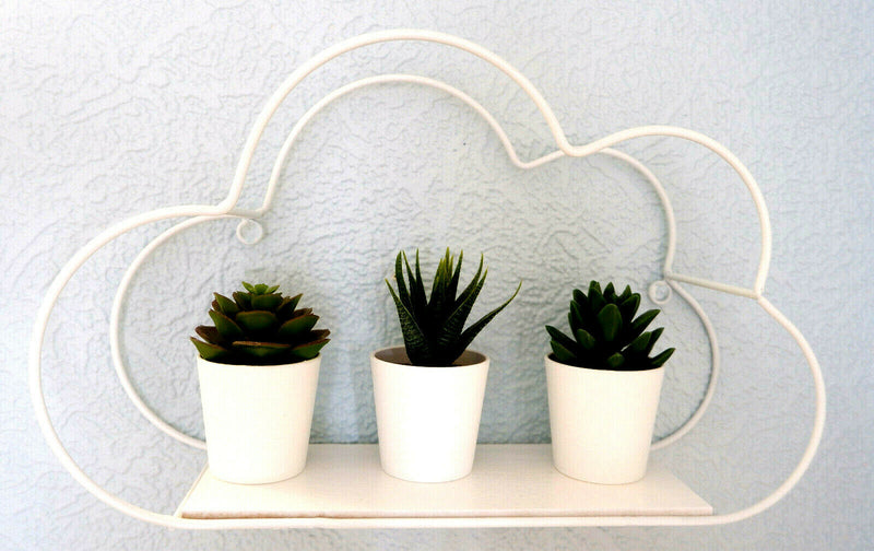 Sass and Belle Children White Cloud Shelf Nursery Bedroom Home Baby Wall Weather