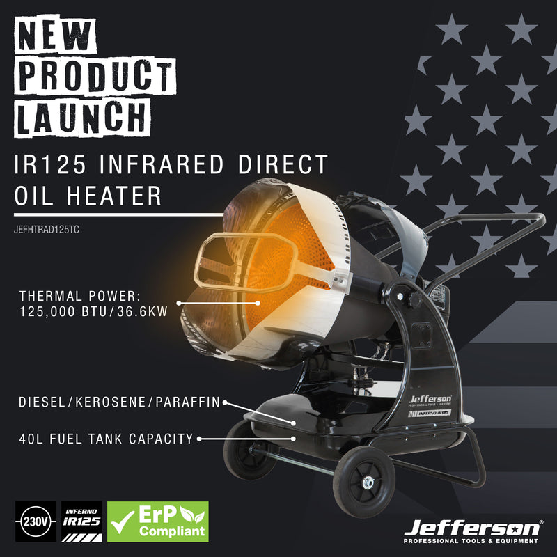 Jefferson IR 125 Infrared Space Workshop Garage Heater