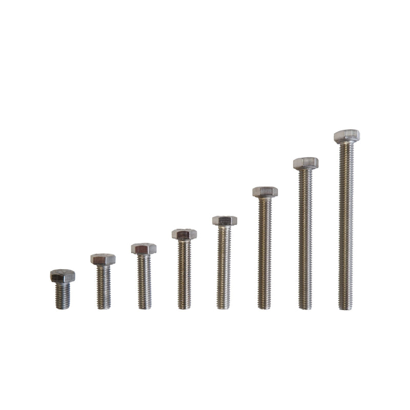 M5 A2 Stainless Steel Hexagon Head Fully Threaded Bolts