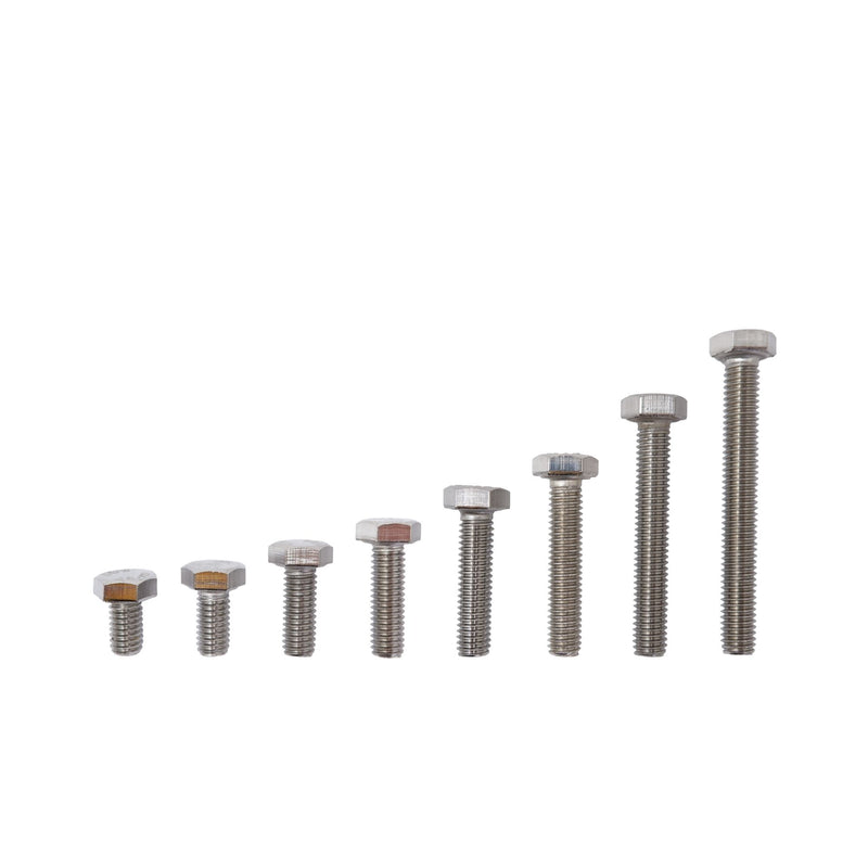 M6 A2 Stainless Steel Hexagon Head Fully Threaded Bolts
