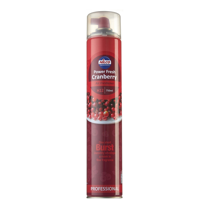 4 x NILCO H12 Power Fresh Cranberry Air Freshener 750ml Professional