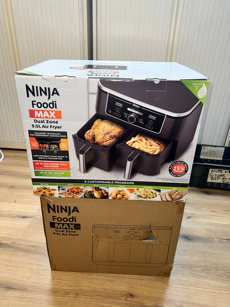 🔥 Ninja Foodi MAX Dual Zone Air Fryer AF400UK 9.5L ✅ Brand New ✅BLACK IN STOCK