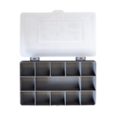 WHAM Plastic Storage Box Case Organiser 13 17 x 11 x 2.5 Compartments Screw Bits