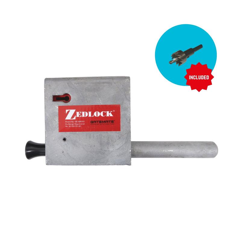Zedlock Galvanised Gate Lock - For Metal Gates - 3 Lever - S25G3